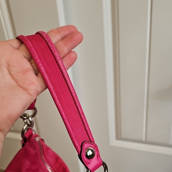 Coach 2010 Poppy Magenta Pink Leather Groovy Hobo (Legacy Stripe Lining) - Picture 11 of 17